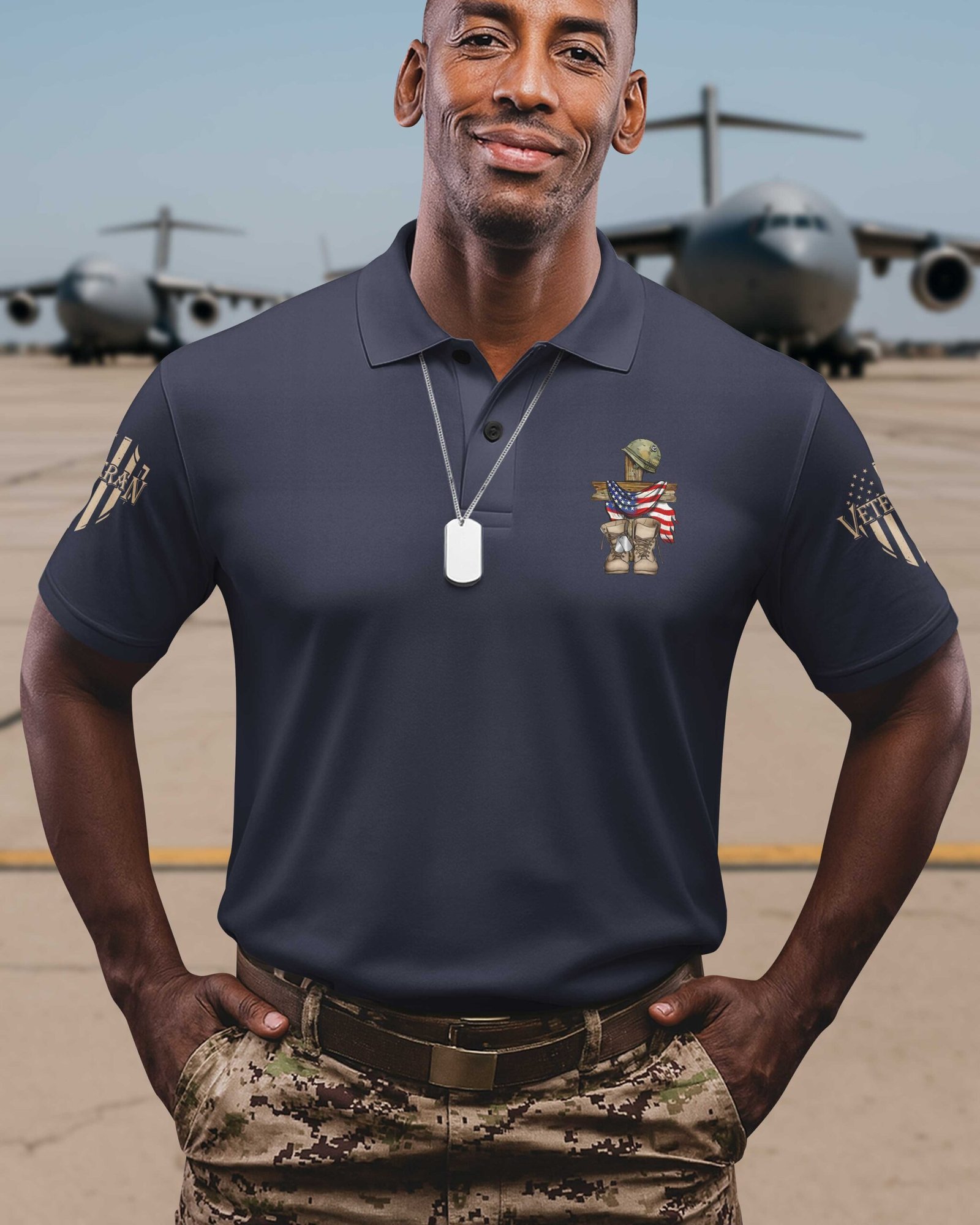 God Found Some Of The Strongest Americans And Made Them Veterans Polo - Image 11