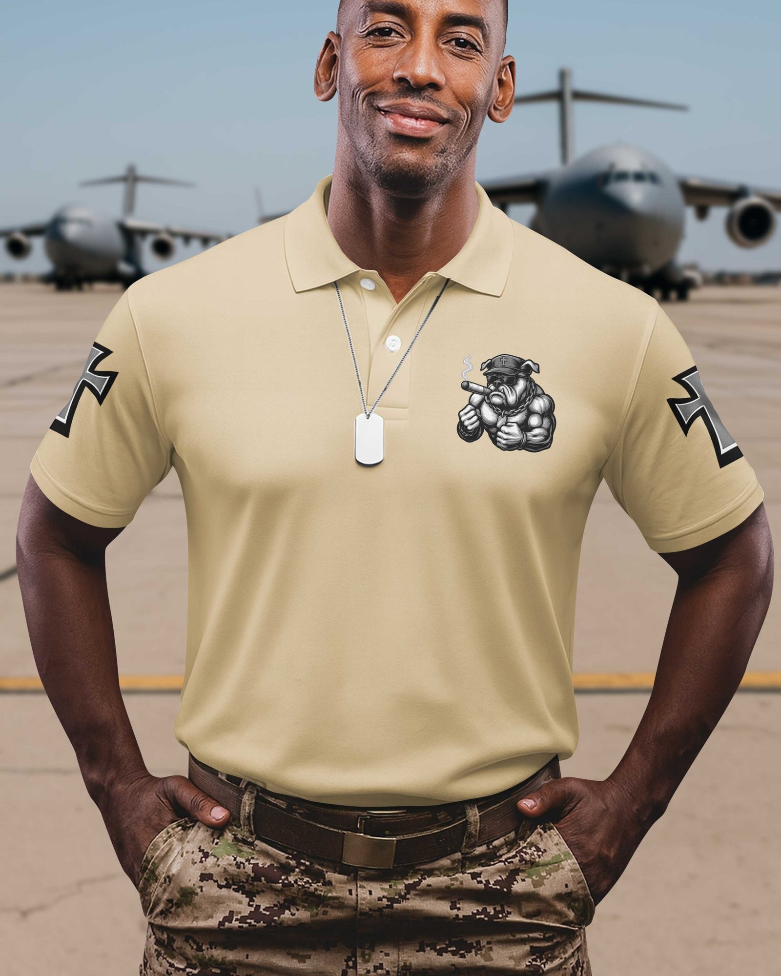I Took A Dna Test I'm A Warrior Of Christ And A Brother To Marines Polo - Image 12