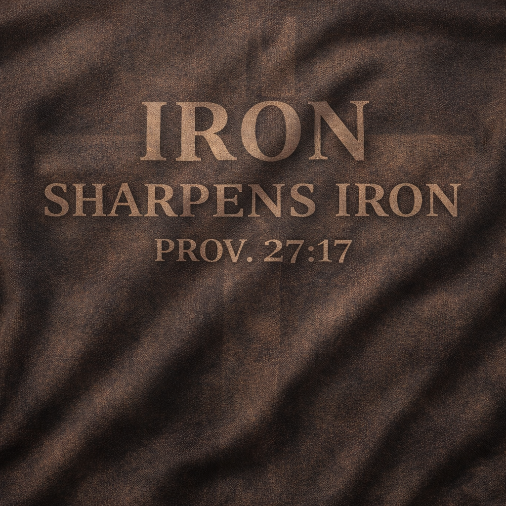 Iron Sharpens Iron Prov. 27:17 T-Shirt - Image 3