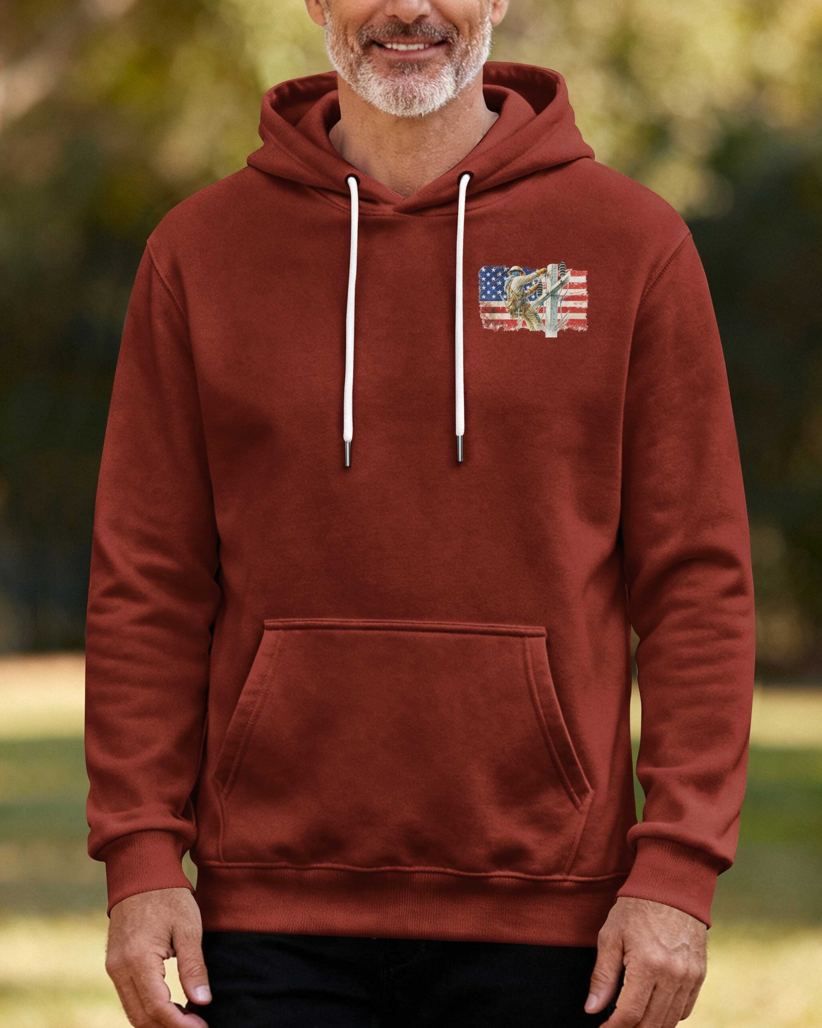 Retired Lineman Built By Grit Blessed By God Hoodie - Image 12