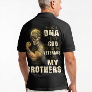 Took A Dna Test And God Is My Father Veterans Are My Brothers All Over Print Polo