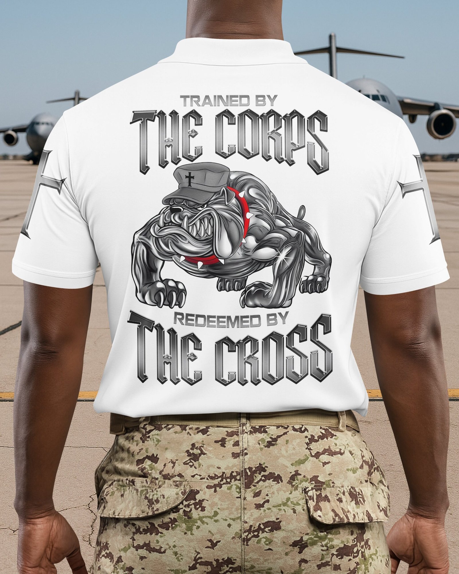 Trained By The Corps Redeemed By The Cross Polo - Image 9